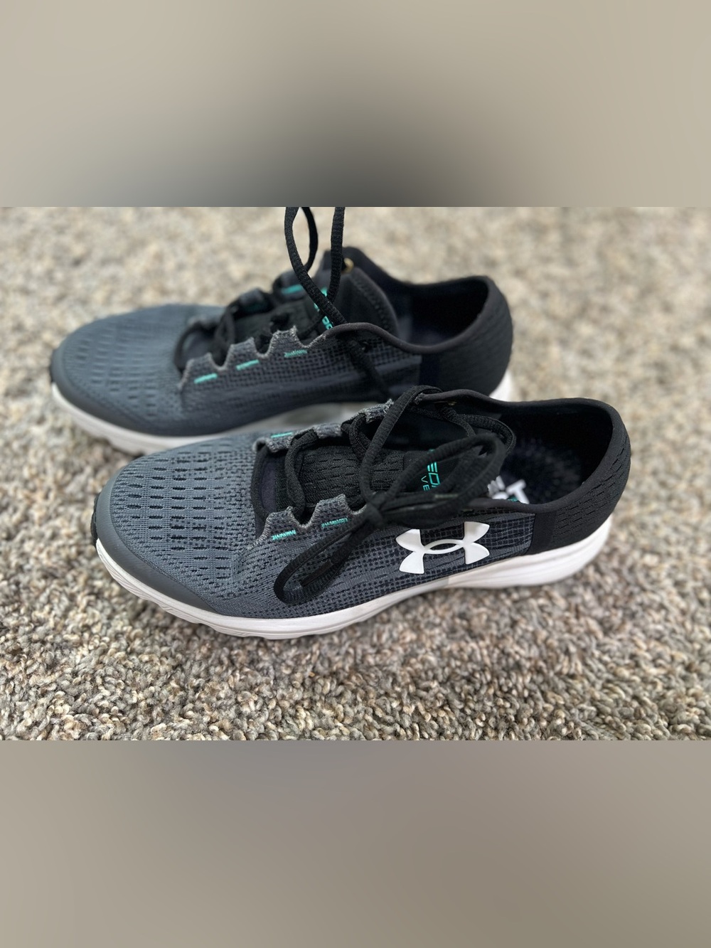 Under Armour Black, Gray & White Athletic Sneakers